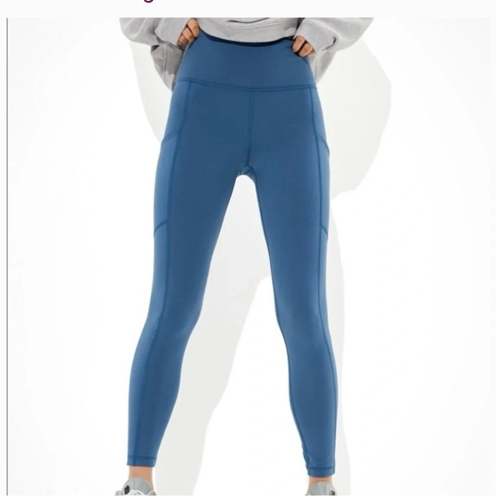 American Eagle , Blue High-Waisted Leggings - Picture 2 of 8